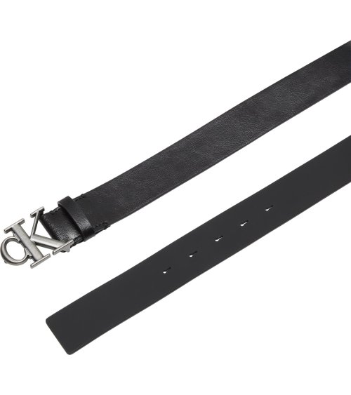 Calvin Klein cintura in pelle con fibbia monogram