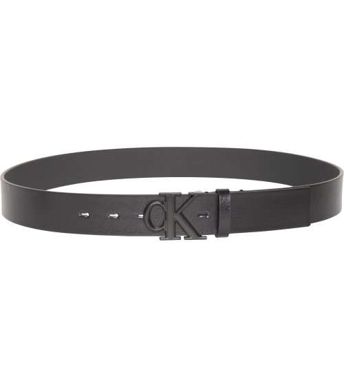 Calvin Klein leather belt with monogram buckle