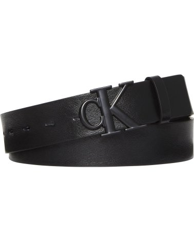 Calvin Klein leather belt with monogram buckle