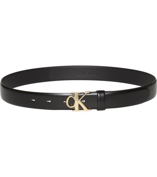 Cinturón de piel Calvin Klein hebilla metálica