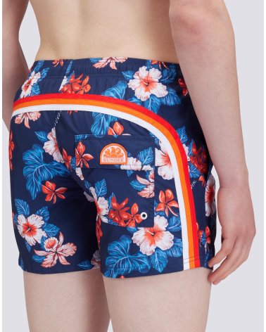 Sundek slip mare con motivo floreale