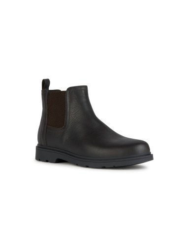 Geox leather boots fabric inserts