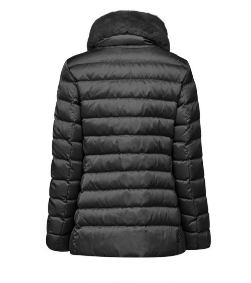 Geox cappotto con cerniera e collo in pelliccia
