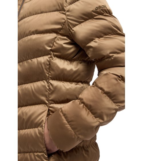 Geox abrigo largo con cremallera y capucha