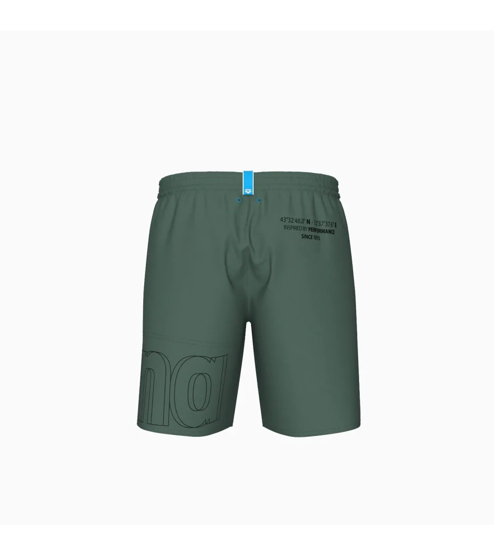 Arena bermudas de playa con logo