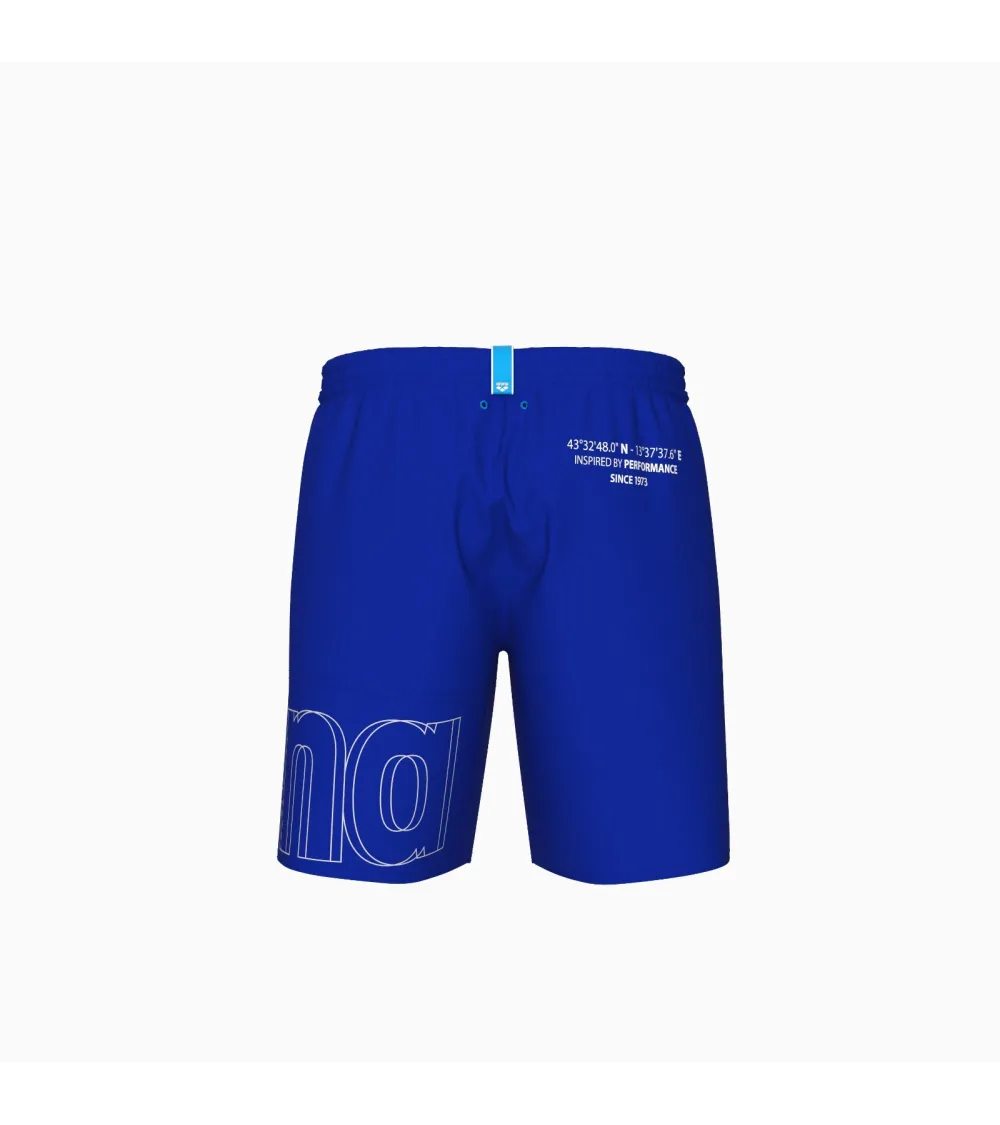 Arena bermudas de playa con logo