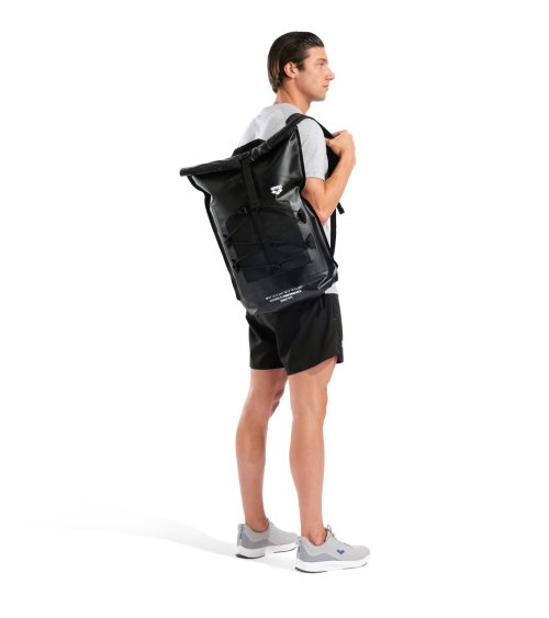 Arena zaino rolltop con tasca frontale elastica