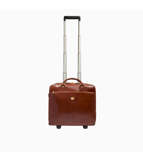 The Bridge leather trolley suitcase