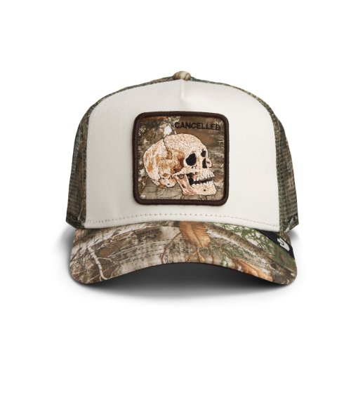 Goorin Bros skull trucker hat