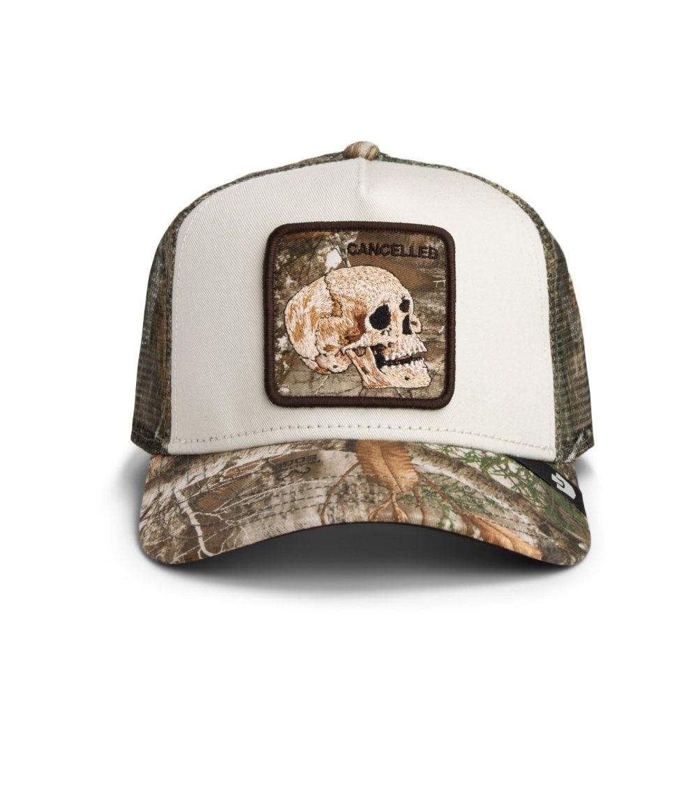 Goorin Bros skull trucker hat