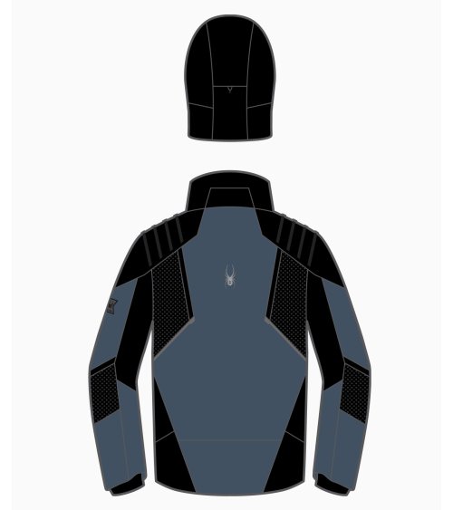 Spyder abrigo impermeable con cremallera y capucha