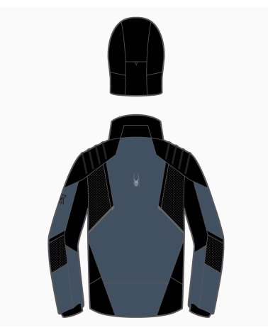 Spyder cappotto impermeabile con zip e cappuccio