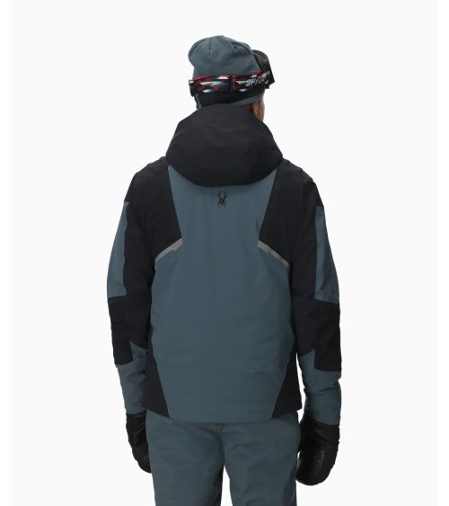 Spyder cappotto impermeabile con zip e cappuccio