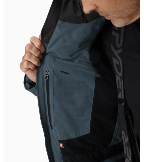 Spyder manteau imperméable avec zip et capuche
