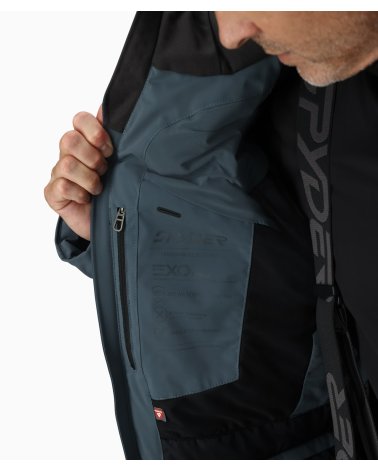 Spyder abrigo impermeable con cremallera y capucha