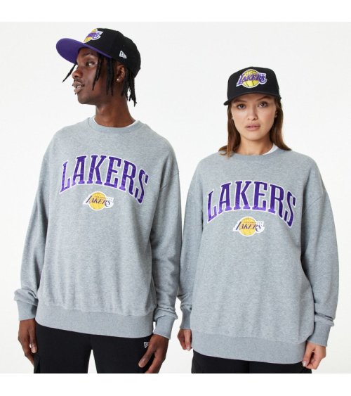 Sudadera New Era Los Angeles Lakers de Cuello Redondo
