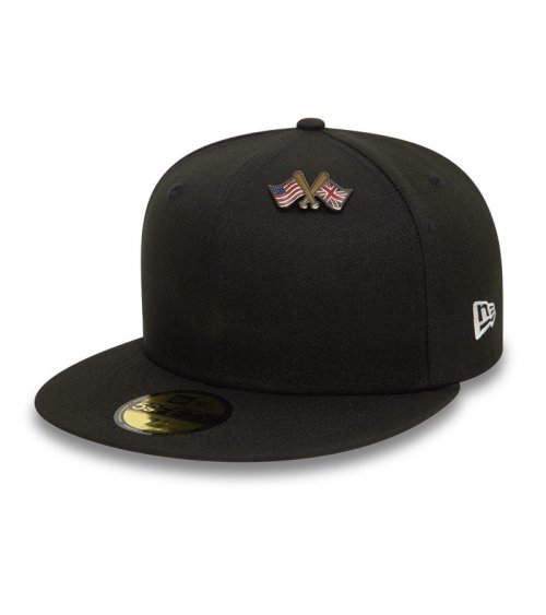 New Era pin badge drapeaux croisés