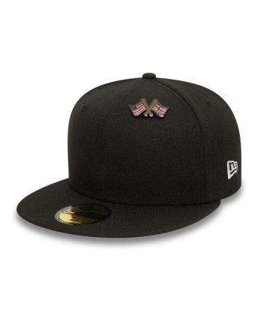 New Era pin badge drapeaux croisés