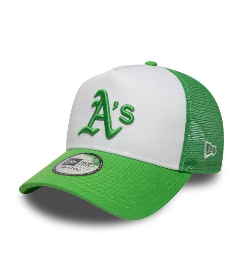 New Era trucker cap with flat visor