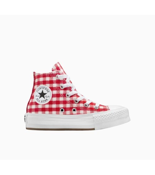 Converse checkered high-top sneakers