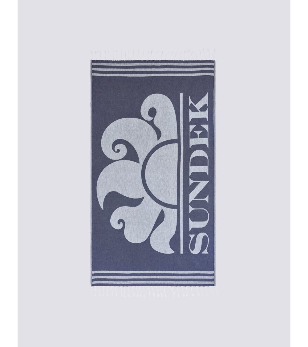 Sundek serviette de plage avec franges et logo