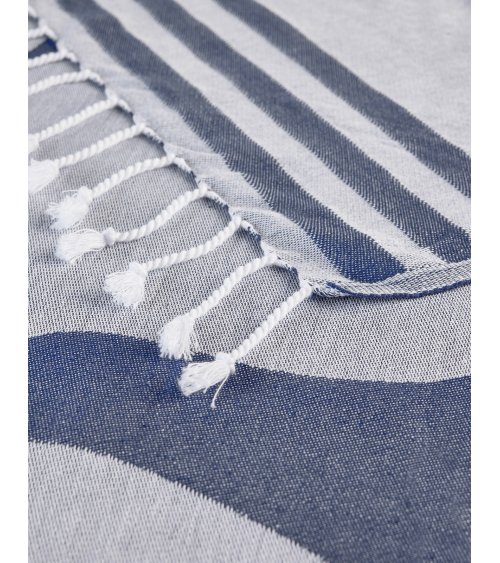 Sundek beach towel with fringes and logo