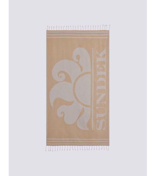 Sundek Strandtuch mit Fransen und Logo