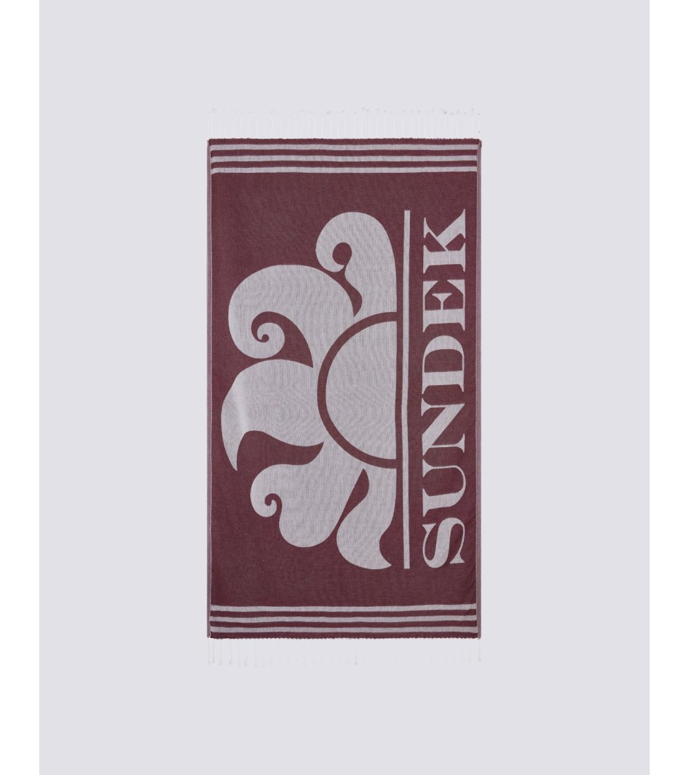Sundek serviette de plage avec franges et logo