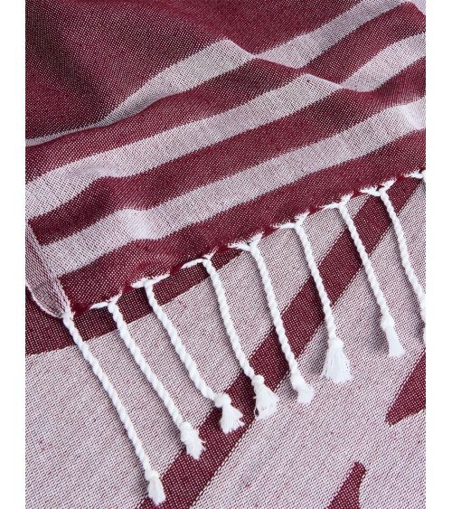 Sundek beach towel with fringes and logo