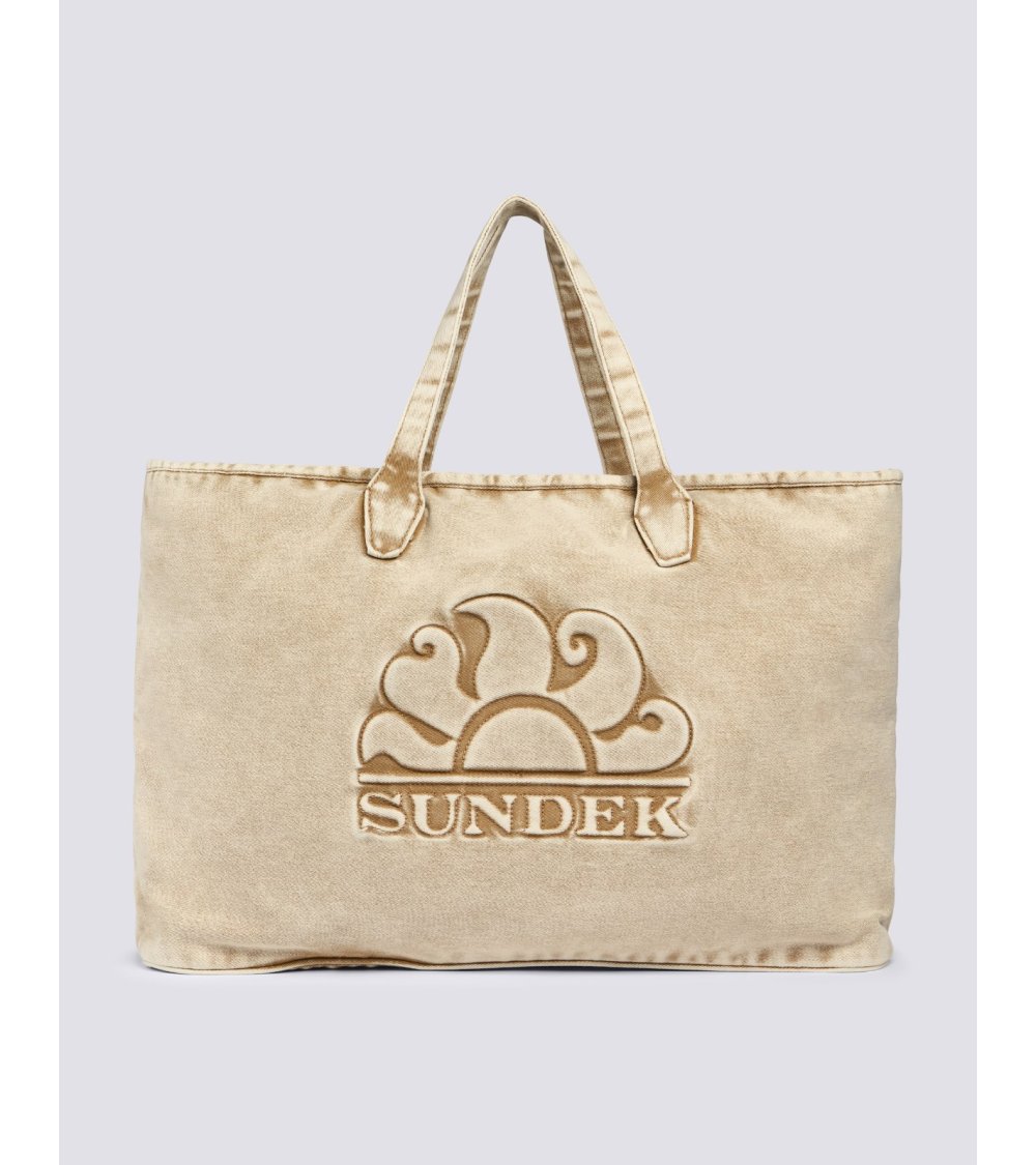 Sundek borsa a spalla con logo ricamato