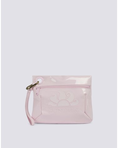 Sundek glänzende Strandtasche Reißverschluss