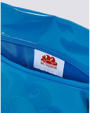 Sundek shiny beach bag zip