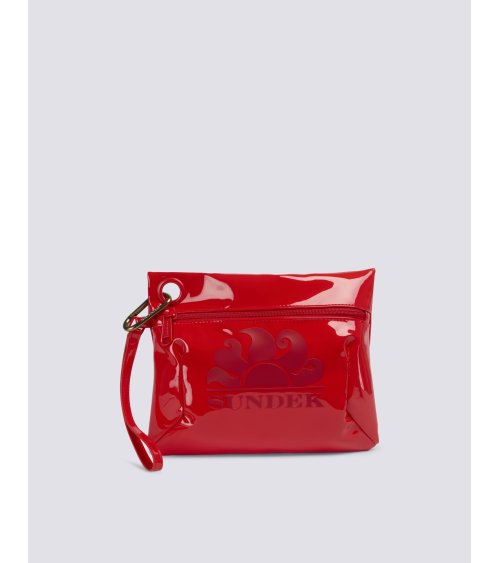 Sundek glänzende Strandtasche Reißverschluss