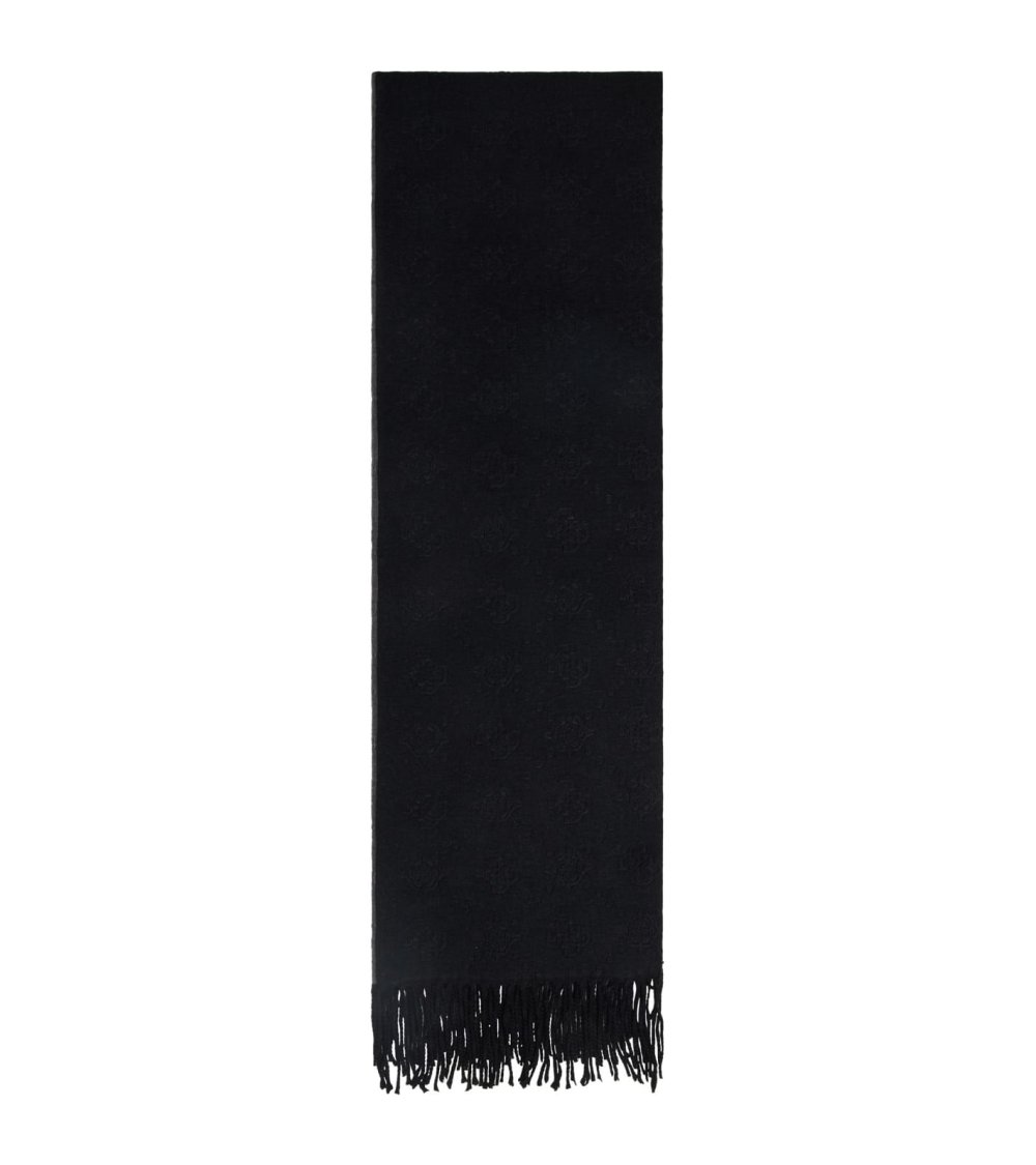 Rectangular scarf with fringes Guess