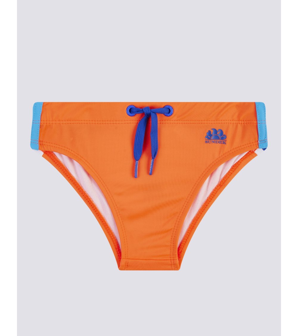 Sundek swim brief with adjustable drawstring