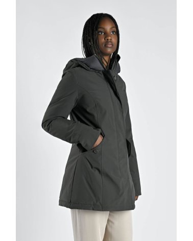 Canadian hooded coat with zip