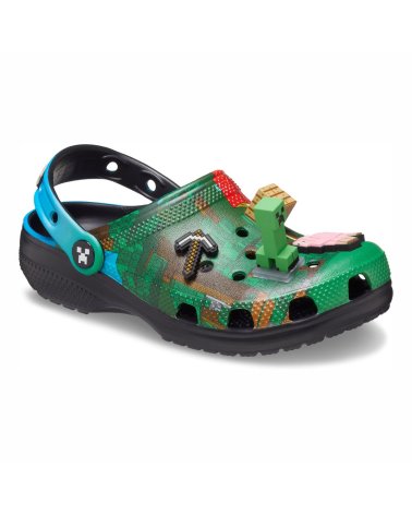 Crocs Minecraft Pantoletten mit Riemen und Löchern