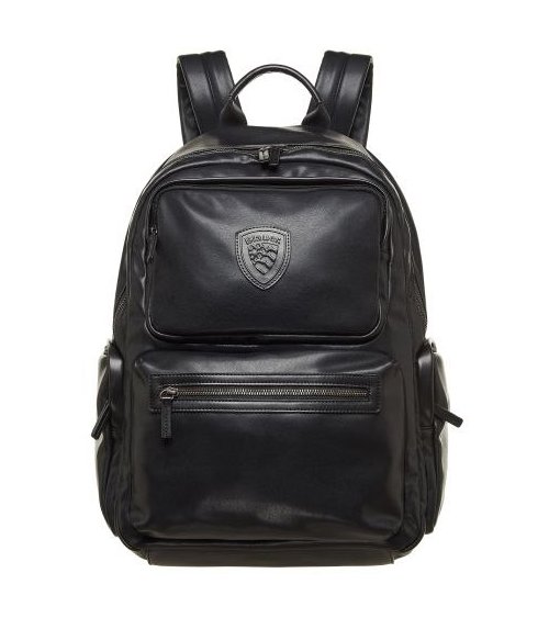 Blauer eco-leather backpack with front pockets
