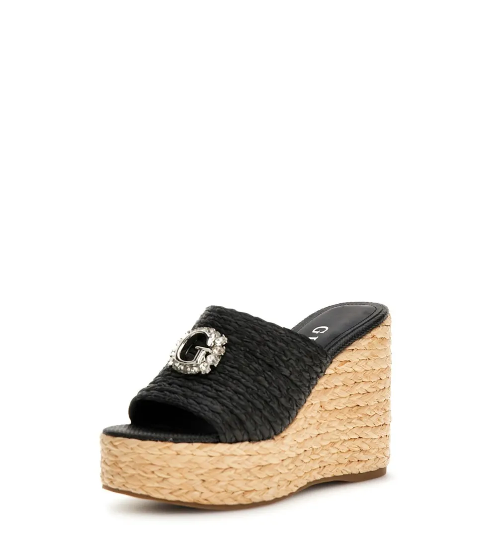 Guess chaussure à talon large plateforme