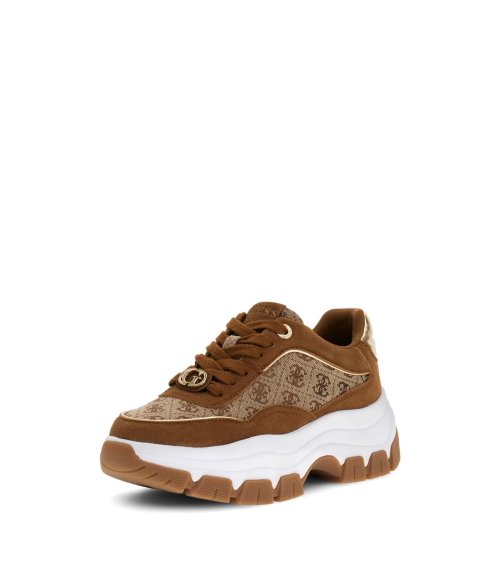 Guess sneakers basse con logo e suede