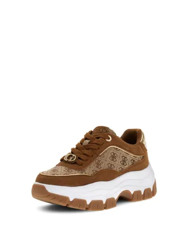 Guess low sneakers with logo and suede