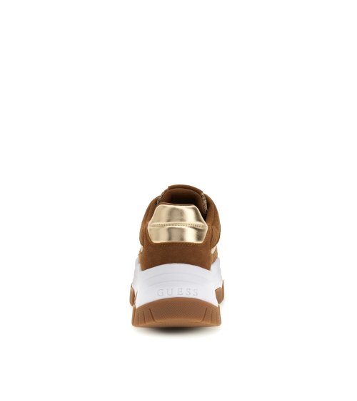 Guess low sneakers with logo and suede