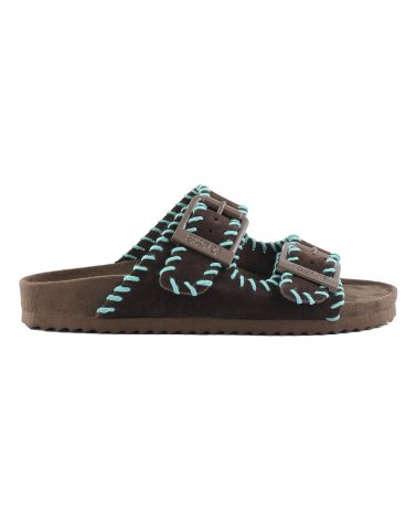Colors Of California suede sandals straps