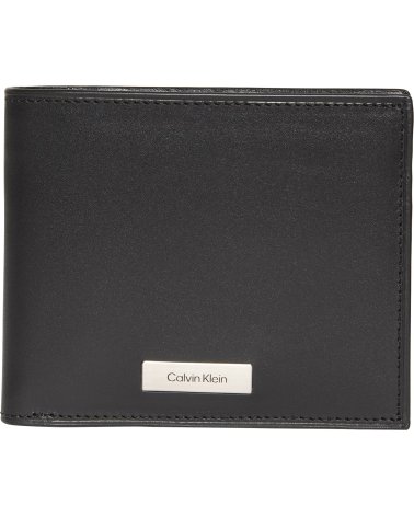 Calvin Klein billetera plegable con logo de metal