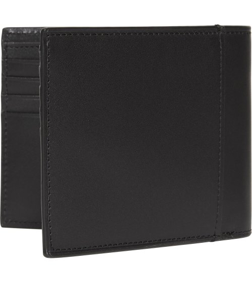 Calvin Klein billetera plegable con logo de metal