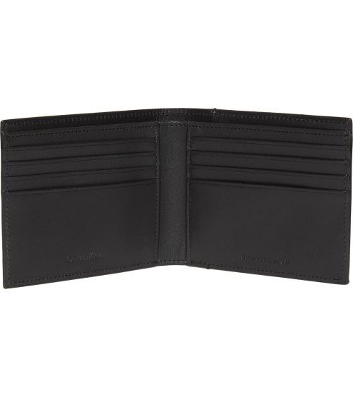 Calvin Klein billetera plegable con logo de metal