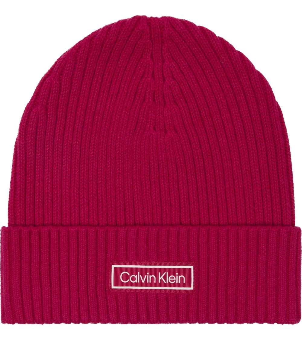 Calvin Klein gorro de punto de canalé
