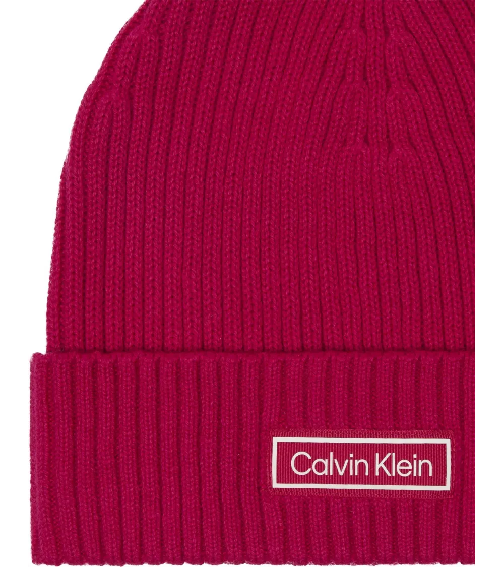 Calvin Klein gorro de punto de canalé