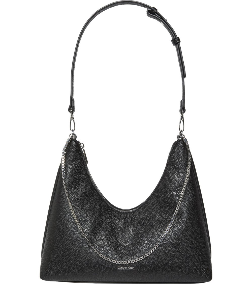 Calvin Klein bolso de hombro Emblem Pebble