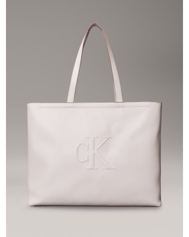 Calvin Klein borsa a mano con logo in rilievo